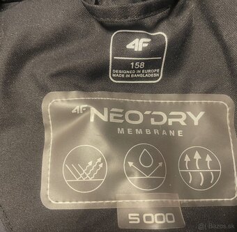 Dievcenska lyziarska bunda 4F, velkosť 158, 5000 vod stlpec - 4