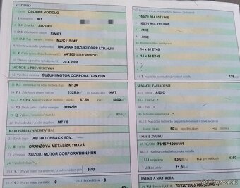 Suzuki SWIFT 1.3 2007 predám DVERE, motor M13A, PREVODOVKA, - 4