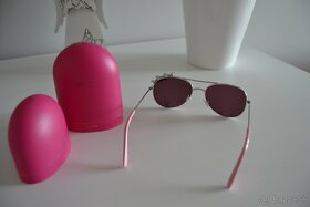 Štýlové dievčenské slnečné okuliare pilotky s ozdobou - 4