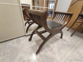 Kartini -teak drevo lavička stolička - 4