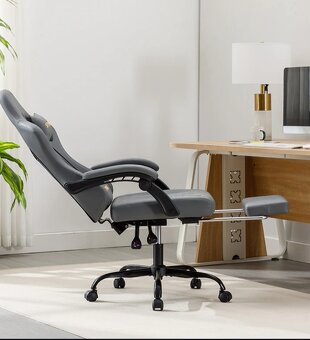 Herná a pracovná stolička s podnožkou - 4