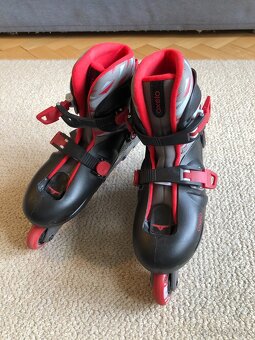 Detské kolieskové korčule Oxelo, nastaviteľná veľkosť 34-36 - 4