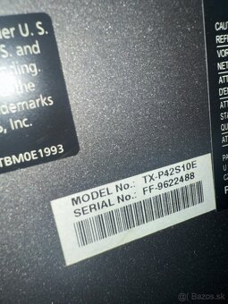 Panasonic Model: TX-P42S10E - 4