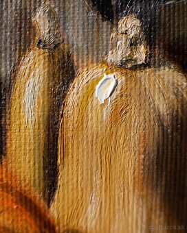 Zátišie s tekvicami a hrncom - tradičná olejomaľba - 4