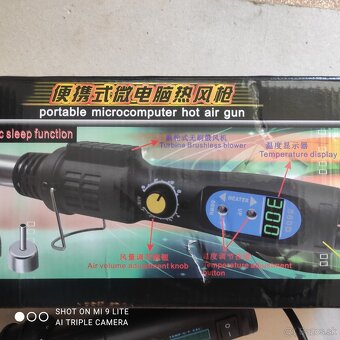 Predám novú 700W teplovzdušnú spájkovaciu pištoľ 8032D - 4