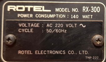 Predám vintage receiver Rotel RX-300 - 4