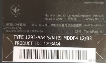 Šasi THINKPAD X1 (1293) - 4