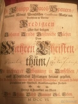 Stará hrubá baroková kniha z r. 1706 a 1702 - 4