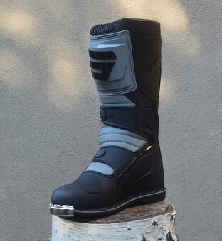 Topánky čižmy SHOT sivo čierne - 4