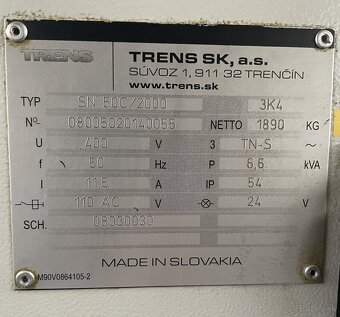 Sústruh hrotový SN 50 C/2000 - 4