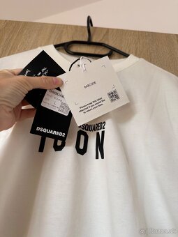 DSQUARED2 panske tricko biele - 4