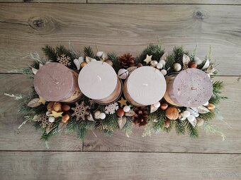 Vianočný + adventný veniec - 4