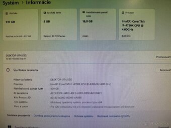 Herný počítač i7-4790K / 16 GB / RX 570 8 GB / SSD + HDD - 4