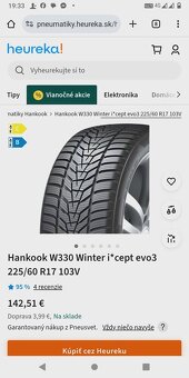 225/60 R 17 zimné HANKOOK...DOT 2524. - 4