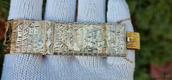 Starožitný zlatý náramok 14kt - 4