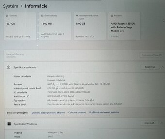Predám HUAWEI Matebook 13 - 4