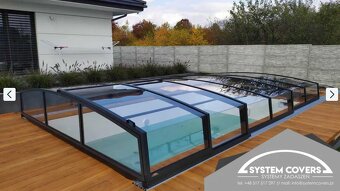 Zastrešenie bazéna, bazénu,370 x 640 x 80 cm - SYSTEM COVERS - 4