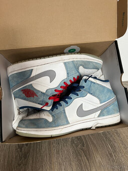 Tenisky Nike Jordan 1 Mid French Blue Fire Red - 4