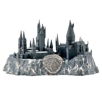 zlato striebro minca Harry Potter hogwarts castle 5 oz - 4