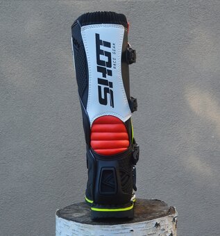 Topánky čižmy SHOT biele žlté čierne červené - 4