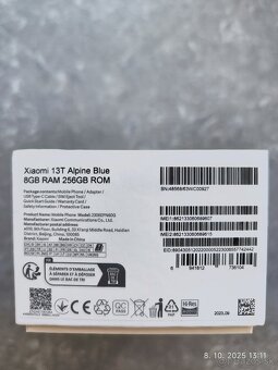 Predám mob. tel. Xiaomi 13T 8GB/256GB Alpine Blue - 4