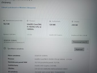 predám Hp elitebook 850 g7 , Intel i5,16gb ram ,256gb ssd - 4