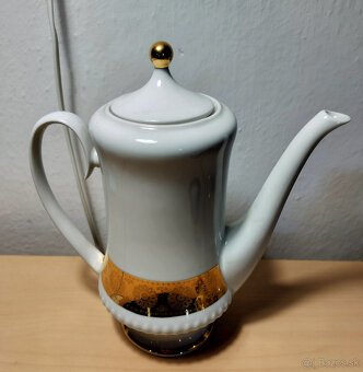 Predám bielo - zlatý dizajnový kávový servis - 4