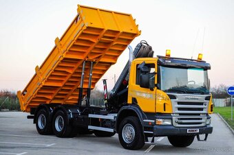 SCANIA P380 6X4 SKLÁPAČ / VYKLÁPAČ + HYDRAULICKÁ RUKA EURO4 - 4