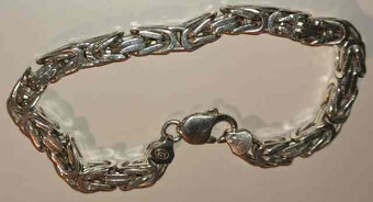 Strieborný náramok - královský vzor - 4