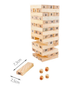 Rodinná hra – veľká drevená číselná veža - 4