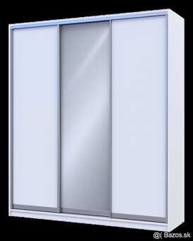 Skriňa Doros City 24 Biela 2 Dvere 1 Zrkadlo 208x60x240 - 4