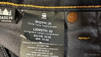 Nové pánske,kvalitné džínsy G STAR RAW 3301 - 31/32 - 4