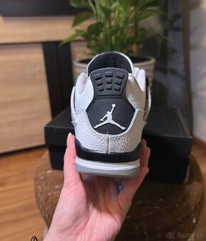 Jordan Retro 4 Dedské Miliary Black - 4