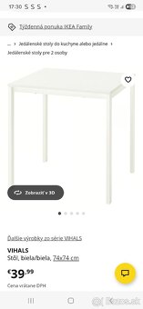 Stôl VIHALS, IKEA 74x74cm - 4