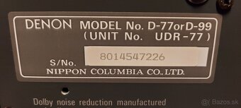 Predám deck Denon UDR-77 - 4