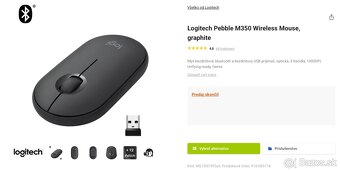 Logitech Pebble M350 – graphite, tichá, kompaktná - 4