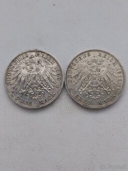 Mince Strieborne 3 a 5 marky nemecko - 4