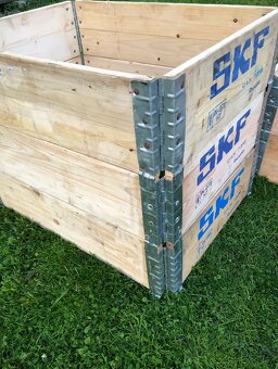 Paletové ohrádky, drevené vyvýšené záhony - 4