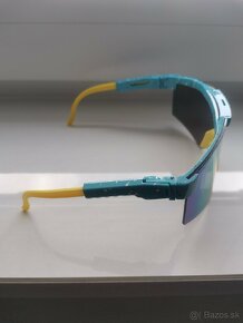 Športové slnečné okuliare Pit Viper (modro-žlté) - 4