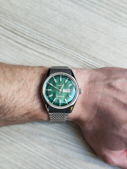TIMEX Q Diver Reissue GMT - Green & Silver + Originál box - 4