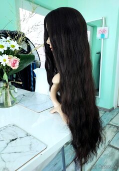 Extra dlhá čierna parochňa - 4