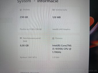 predám Dell Latitude 5410 , Intel i5 . 8gb ram , Win 11 - 4