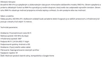 Ovládač BroadLink RM4 Pro / IR + 433Mhz smart ovládanie - 4