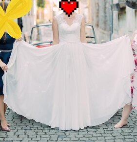 Krásne svadobné šaty veľ. 38 - 4