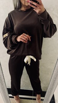 Damska talianska velurova suprava choco - 4