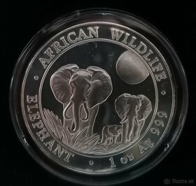 Strieborné investičné mince Somali Elephant zľava - 4
