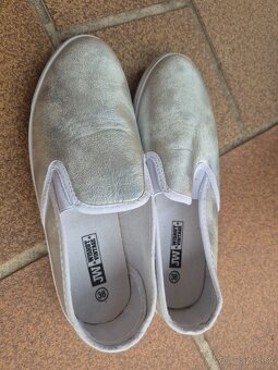 nové strieborné tenisky slip on 38 - 4