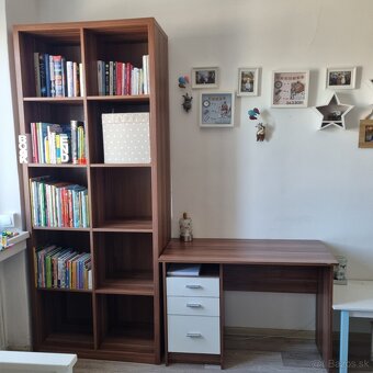 Knižnica komoda stôl dekor slivka - 4