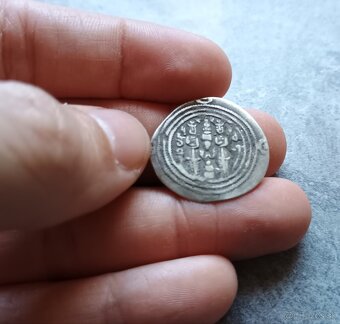 Strieborná minca perzská sásanovská 1/2 drachma - 4