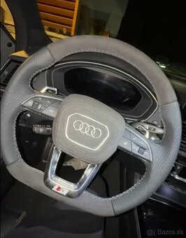 AUDI ŠPORTOVÝ VYHRIEVANÝ - ALKANTARA / KOŽA biela niť - 4